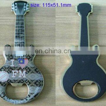 musical instrument guitar shaped magnetic bottle opener