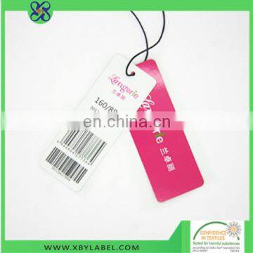 Underwear garment tag samples Sleepwear China hang tag