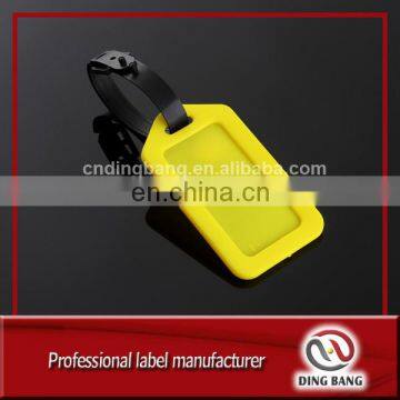 Popular Airport Sales Durable Feature And Normal Type Custom Printed Cheap Yellow Plastic Luggage Tag