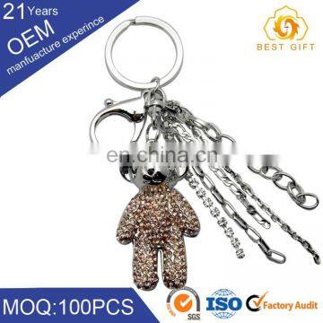 Newest customized High-grade rhinestone crystal ball keychain