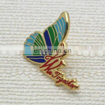 Custom Shape Hard Enamel Butterfly Lapel Pin Badge for Souvenir photo-3