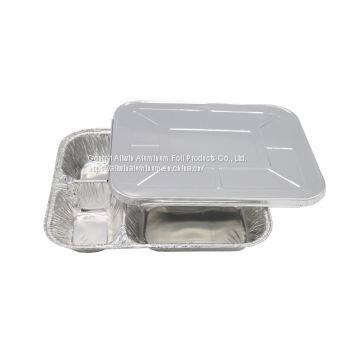 Disposable 4 Compartment Aluminum Foil Meal Tray With Lid photo-4