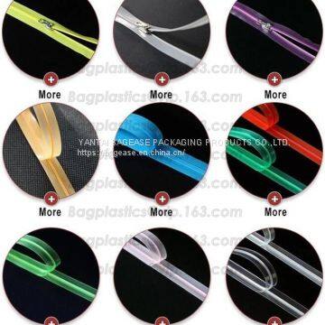 RUBBER ZIPPER, PLASTIC SLIDER, EASY TEAR ZIPPER, PRESS LOC ZIPPER, FLANGE ZIPPER, VACUUM ZIPPER, YKK