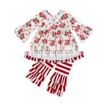 Hot sell baby clothes set wholesale price children's boutique clothing girls casual set long sleeve winter outfit