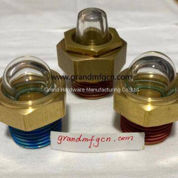 NPT1/2 3/8 Inch Threaded Coolant Sight Glasses Oil Gauge Indicator for Heavy Duty