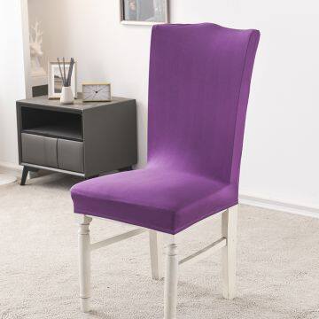 Turquoise Brushed Stretch Dining Room Chair Covers Soft Removable Dining Chair Slipcovers photo-4