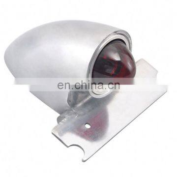 Cafe Racer Motorcycle Metal Rear Fender Mudguard With Chrome Tail Brake Light for Harley BOB Bobber