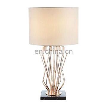 Guangdong popular nordic fabric Shade table lamp e27 Led  bed room table light