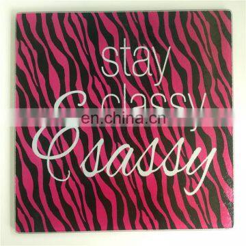 4mm 12''*15'' Glass Cutting Board Price Sublimation Coated Glass Cutting Board