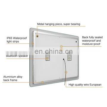 High Quality Delicate LED Lights Bathroom Mirror Clock and Temperature Display photo-5