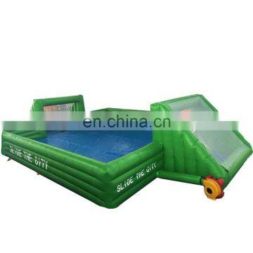 Outdoor Sport Playground Games Inflatable Soap Soccer Field Football Court For Sale