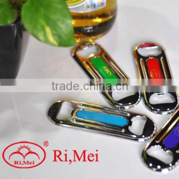 Metal beer bottle opener with magnet colorful bottle opener RM1032