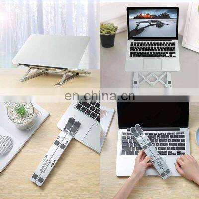 2020 Hot Portable Adjustable Aluminum Ergonomic Laptop Stand New Arrival Laptop Desk Holder Notebook Cooling Pad photo-4
