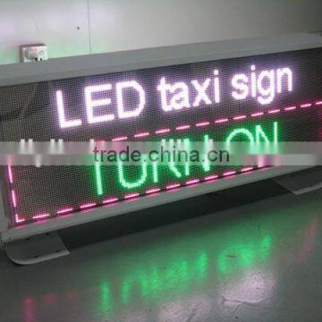 DC 9-36V P5 led car message moving scrolling sign display/led lighted sign taxi /acrylic led sign for taxi