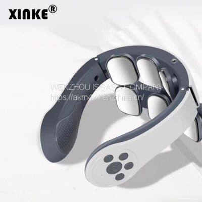 Intelligent Voice Call 3D Neck Massager Remote 2 Level Infrared Heating Pain Neck Care Massager photo-3