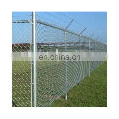 High Security PVC coated galvanized  cheap chain link fence with razor wire on sale