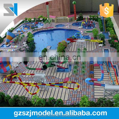 3D rendering design water park architectural scale models figures