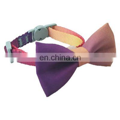 bow tie pet cat accessories  new release  cute design  gradient color nylon cat collar high end collar