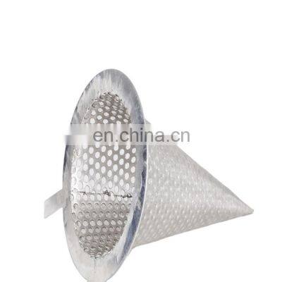 stainless steel filter screen cone basket strainers