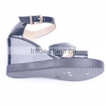 2016 New Style High Heel Platform Wedge Stylish Woman Sandals Cheap With Shiny Upper photo-6