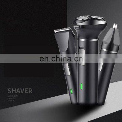 Reasonable Price 3 in 1 Good Rechargeable Razor Hair Machine USB Shaving Electric Shaver photo-3