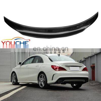 PSM style carbon fiber rear trunk spoiler for Mercedes CLA class W117 2014-2018