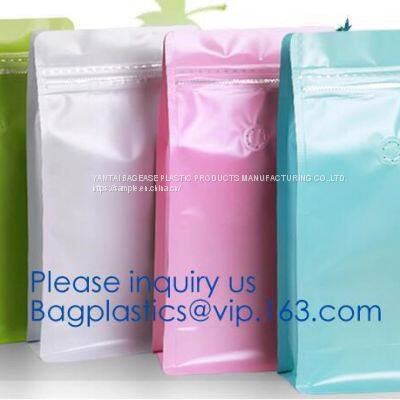 Doypack Matte Mylar Packaging Bag Black Plastic Aluminum Foil Smell Proof Mylar Coffee Zipper Lock Bags photo-2