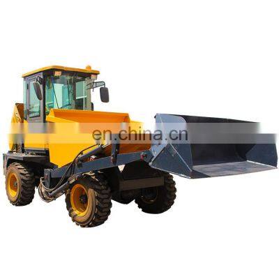 3ton CE concrete articulated mini site dumper tipper with front end loader