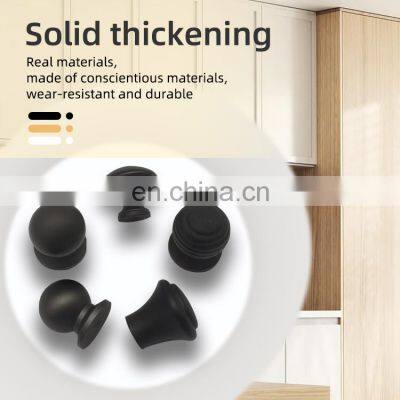 мебельный шкаф, алюминиевая ручка для шкафа с длинной рукояткой, черные ручки для ящиков, ручки и кнопки для мебели photo-4