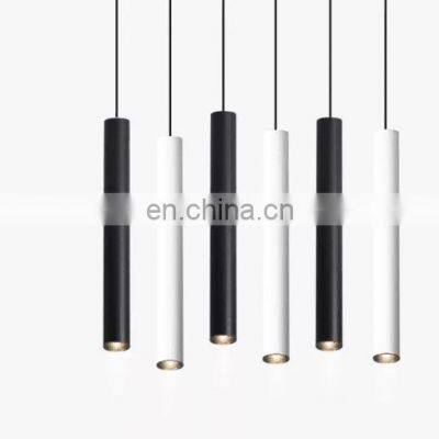 Modern Dimmable LED Hanging Lamp Long Tube Pendant Light For Kitchen Dining Room Shop Bar Decor Cylinder Pipe Spot Lights