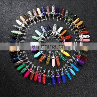 Healing Crystals Stones Jewelry Rose Quartz Necklace Bracelets Natural Gemstone Pendants Fashion Modern Crystal Point Pendant photo-4