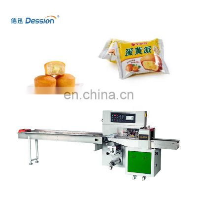 Dession bread bag pillow packing machine cake full automatic pillow pack machinery supplier