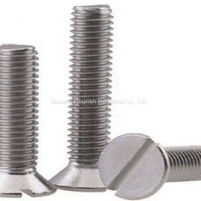 Zinc Plated Stainless Steel Slotted Countersunk Head Screw ANSI / ASME Standard