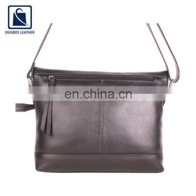 Exclusive Range of Best Selling Anthracite Fitting Fashion Style Genuine Leather Women Sling Bag