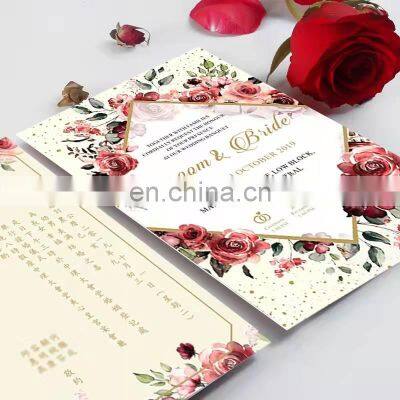 Custom Logo Gold Foiling Custom Handmade Wedding Invitation Card Designs photo-3