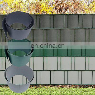 Ral7040 Privacy Screen Garden Protection 4.7cmx50m Vertical Grau Pvc Hard Strip Fence With Clips photo-4