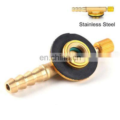 Outdoor Safe Camping Gas Adapter, umschaltbarer, langlebiger Edelstahladapterventil für Gasherd, -ofen und -tank photo-5