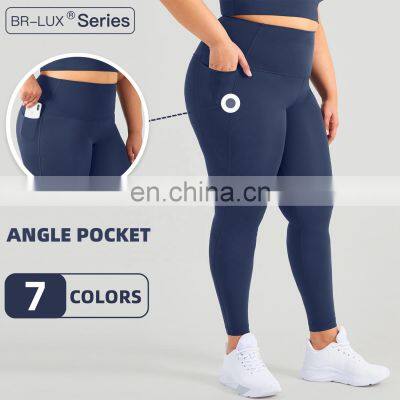 Factory Sale Plus Size Womens Leggings Push Up Fitness Gym Pant With Side Pocket