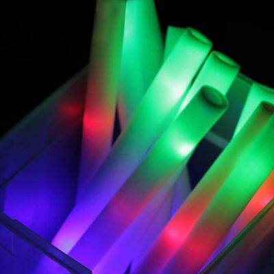 Large Color Bulk 16 Inch Logo White Multi Colorful Baton Custom Stick Cheering Light Up Party Lights Glow Led Foam Sticks