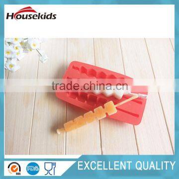 3-Popsicle silicone ice cube ice-lolly ice cream stick maker mold