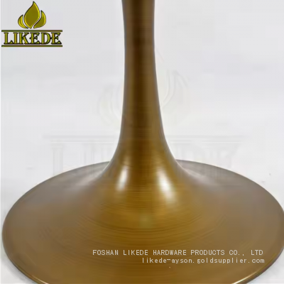 Hot Sale Antique Brass Bronze Coating Painting Steel Iron Elegant Tulip Table Base for Furniture Legs photo-5