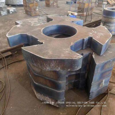 laser cutting rectangular steel pipe SS400