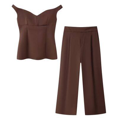 V-neck off-the-shoulder top