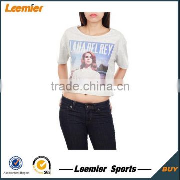 Cheap price custom logo crop top tshirt on sale