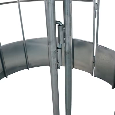 Cattle Round Bale Feeder With Cover Roof and Waterproof Horse Hay Feeder for Sheep Farm photo-5