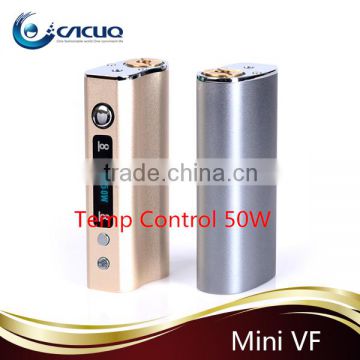 CACUQ newest temp control box mod Mini VF 50 watts mini vf box mod e cigarette battery