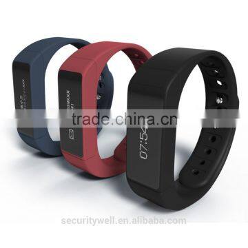 BT4.0 Touch Screen Intelligent Bracelet with 32 characters showing one time