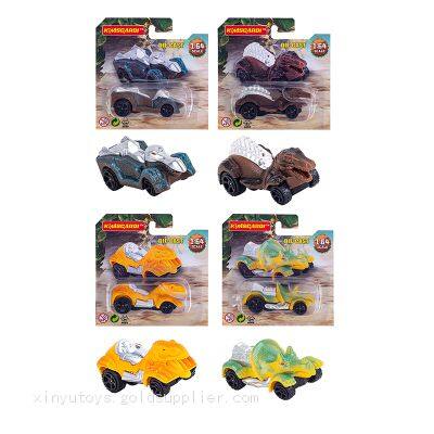1:64 Diecast Cars Dinosaur Free Wheeling Vehicle Toy for Kids