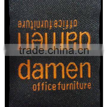 Customized High density Satin Woven Label for garment clothing pants jean mattress