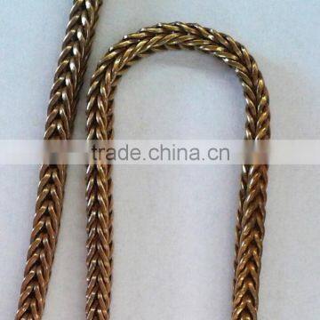 China Manufacturer Copper Jewelry Antiqued Copper Plated Franco Chain 4mm